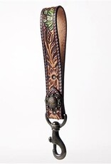 American Darling American Darling Tooled Painted Cactus Purse Clutch Lanyard Handle