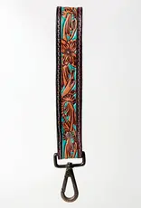 American Darling American Darling Tooled Turquoise Floral Purse Clutch Lanyard Handle