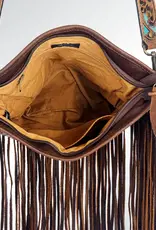 American Darling American Darling Messenger Hand Tooled Hair On Full Grain Leather Concealed Carry Crossbody Purse