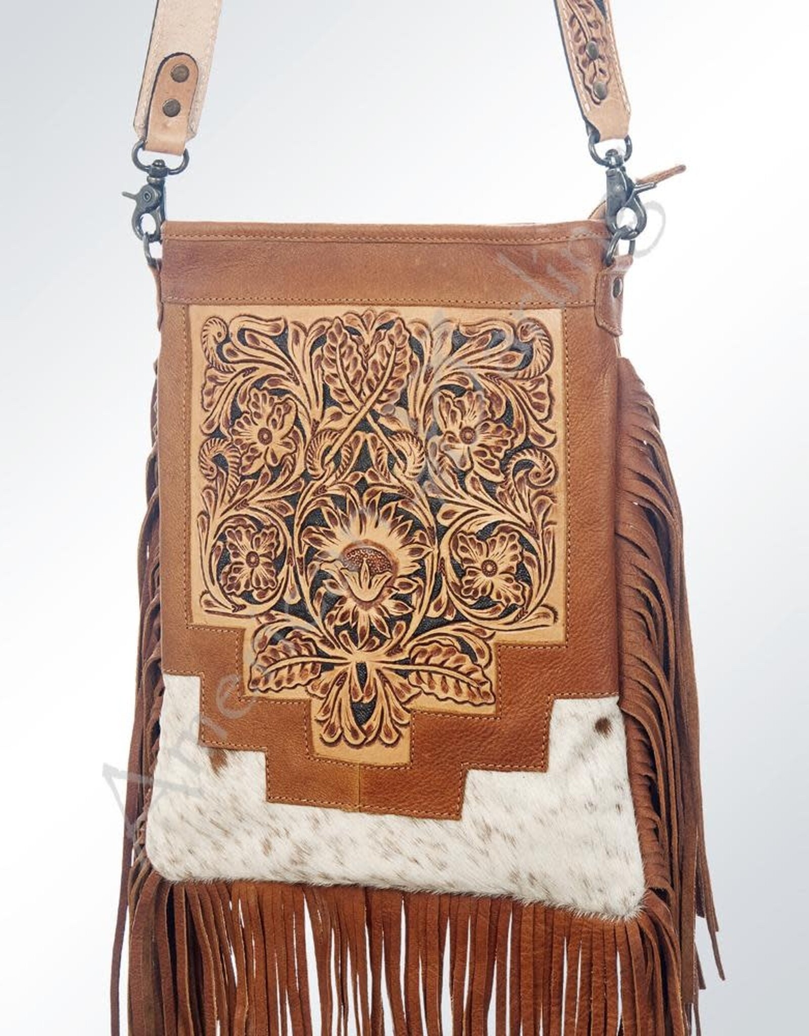 American Darling Hair-On Hide Purse with Fringe