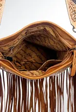 American Darling American Darling Messenger Hand Tooled Hair On Full Grain Leather Concealed Carry Crossbody Purse
