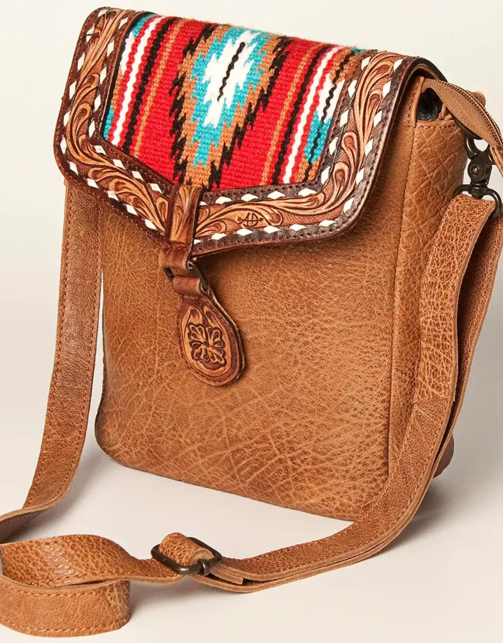 American Darling American Darling Saddle Blanket Full Grain Leather Crossbody Purse