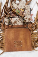 American Darling American Darling Hair On Full Grain Leather Crossbody Purse with Interchangeable Patches