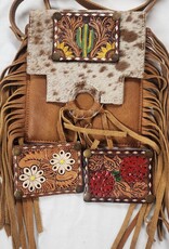 American Darling American Darling Hair On Full Grain Leather Crossbody Purse with Interchangeable Patches