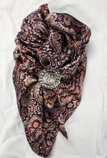 Wild Rag 100% Silk 34.5 x 34.5 Plum Maroon Paisley 12wt