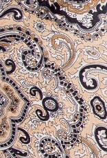 Wild Rag 100% Silk 34.5 x 34.5 Black Tan Paisley 12wt