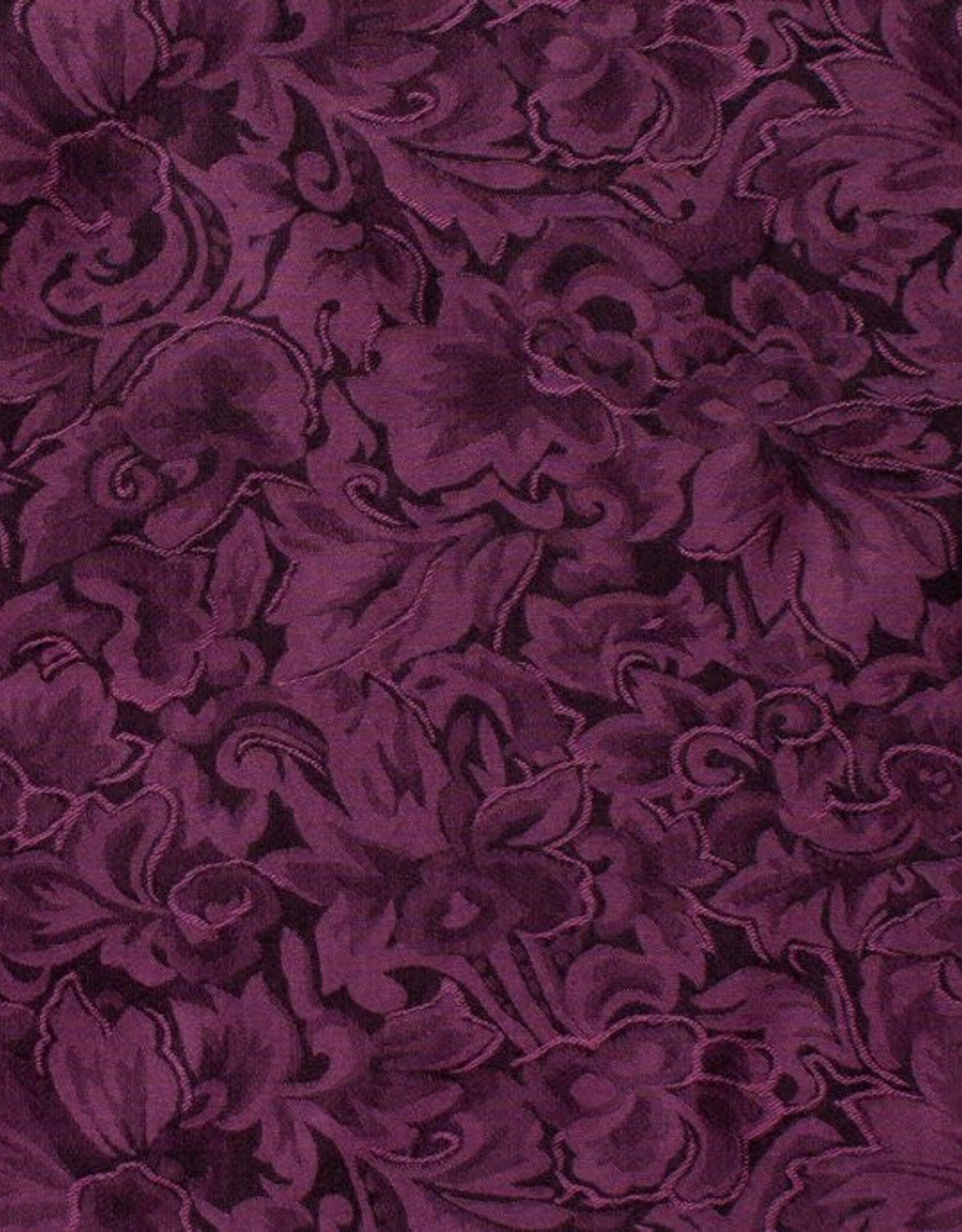 Wild Rag 100% Silk 34.5 x 34.5 Baroque Jacquard Blackberry