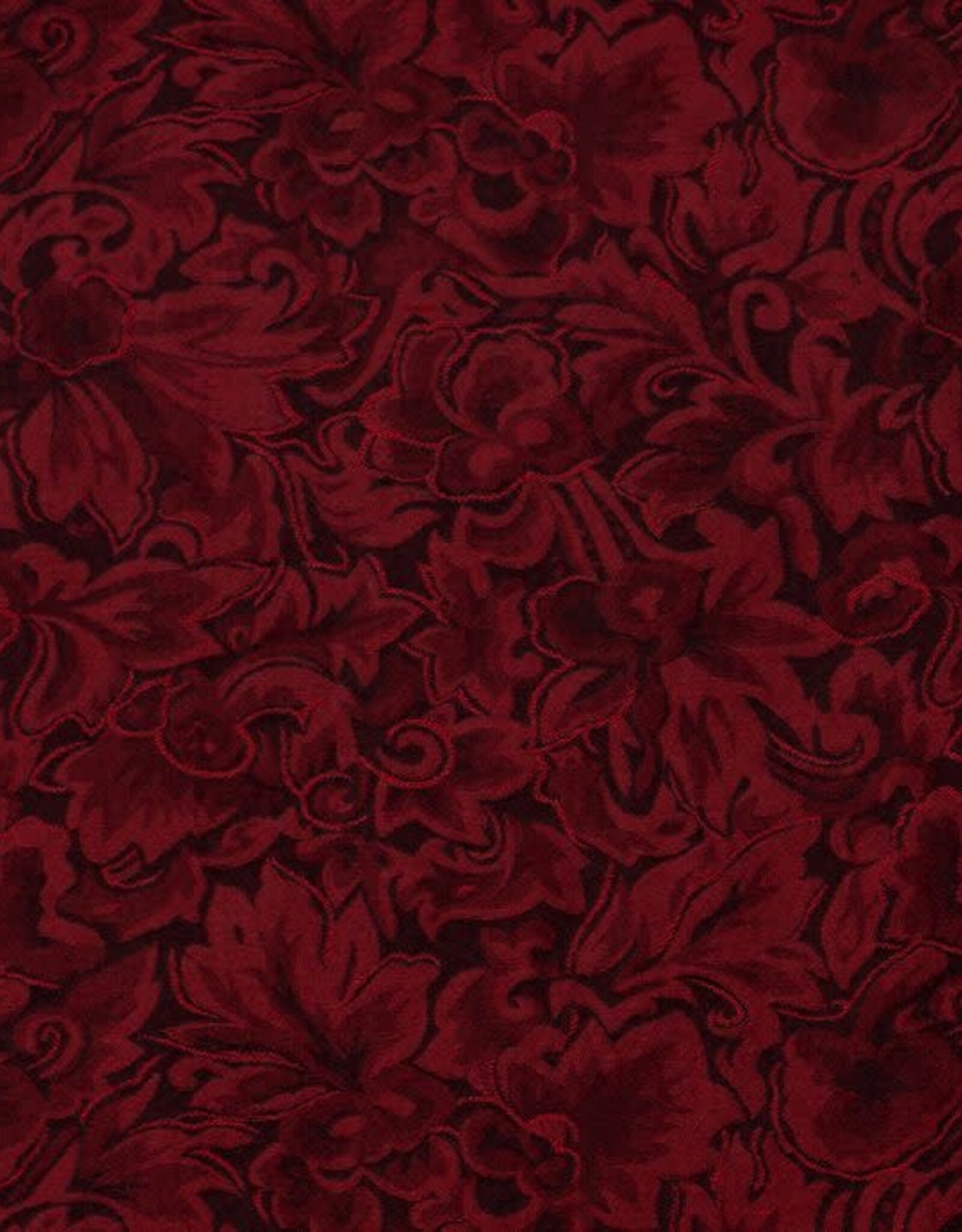 Wild Rag 100% Silk 34.5 x 34.5 Baroque Jacquard Scarlet