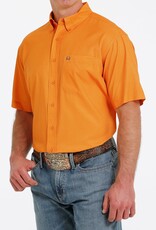 Cinch Mens Cinch ArenaFlex Orange Print Short Sleeve Button Shirt