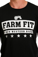 Cinch Mens Cinch Short Sleeve Black Farm Fit T Shirt