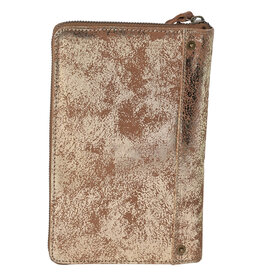 Womens STS Leather Flaxen Roan Gold Glitter Clutch Wallet