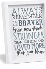 Always Remember You Are Braver Than You Think Mini Magnetic Frame