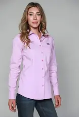 Womens Kimes Linville Coolmax Solid Button Down Shirt Lilac