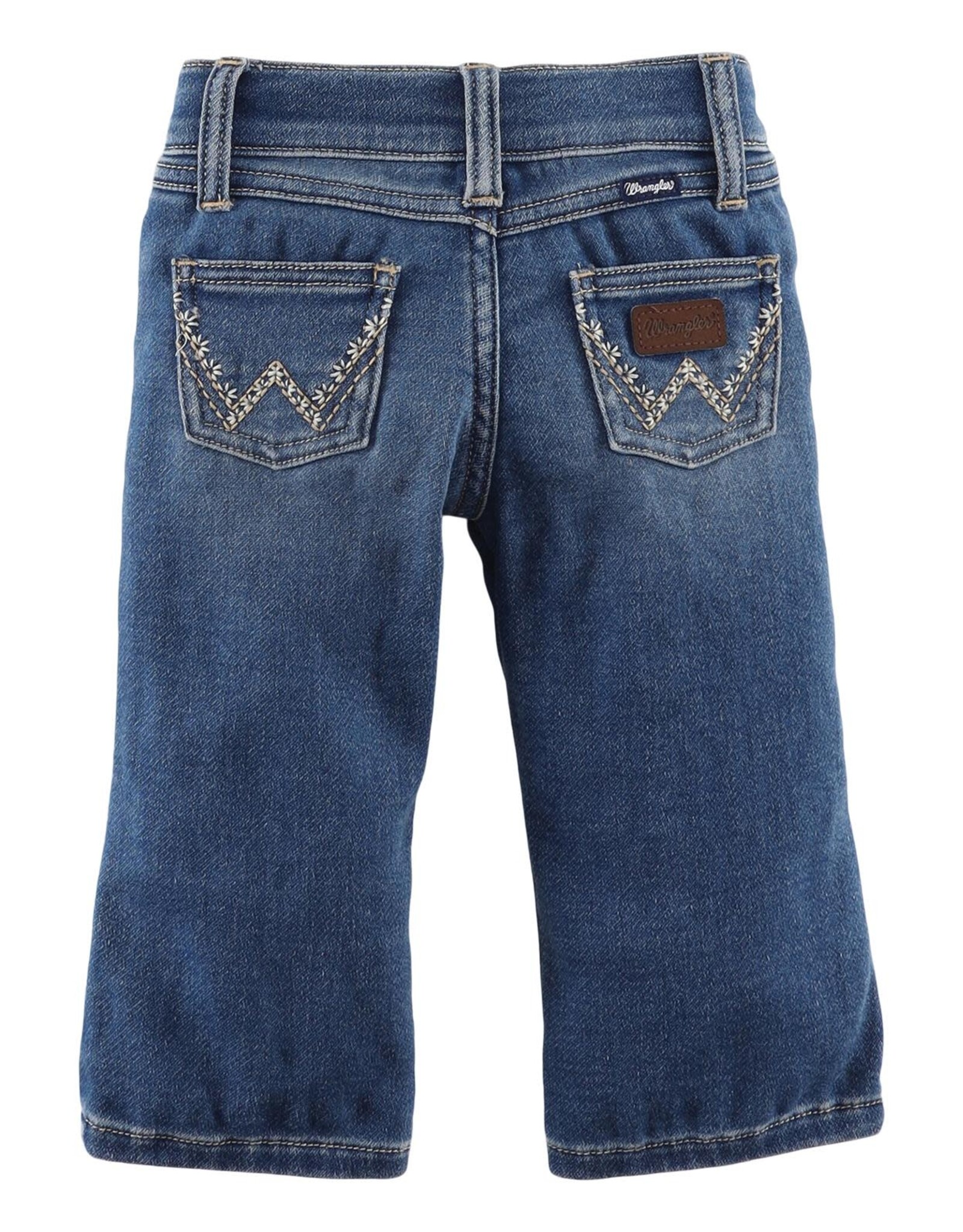 Wrangler Infant Toddler Girls Blue Denim Bootcut Cowgirl Jeans