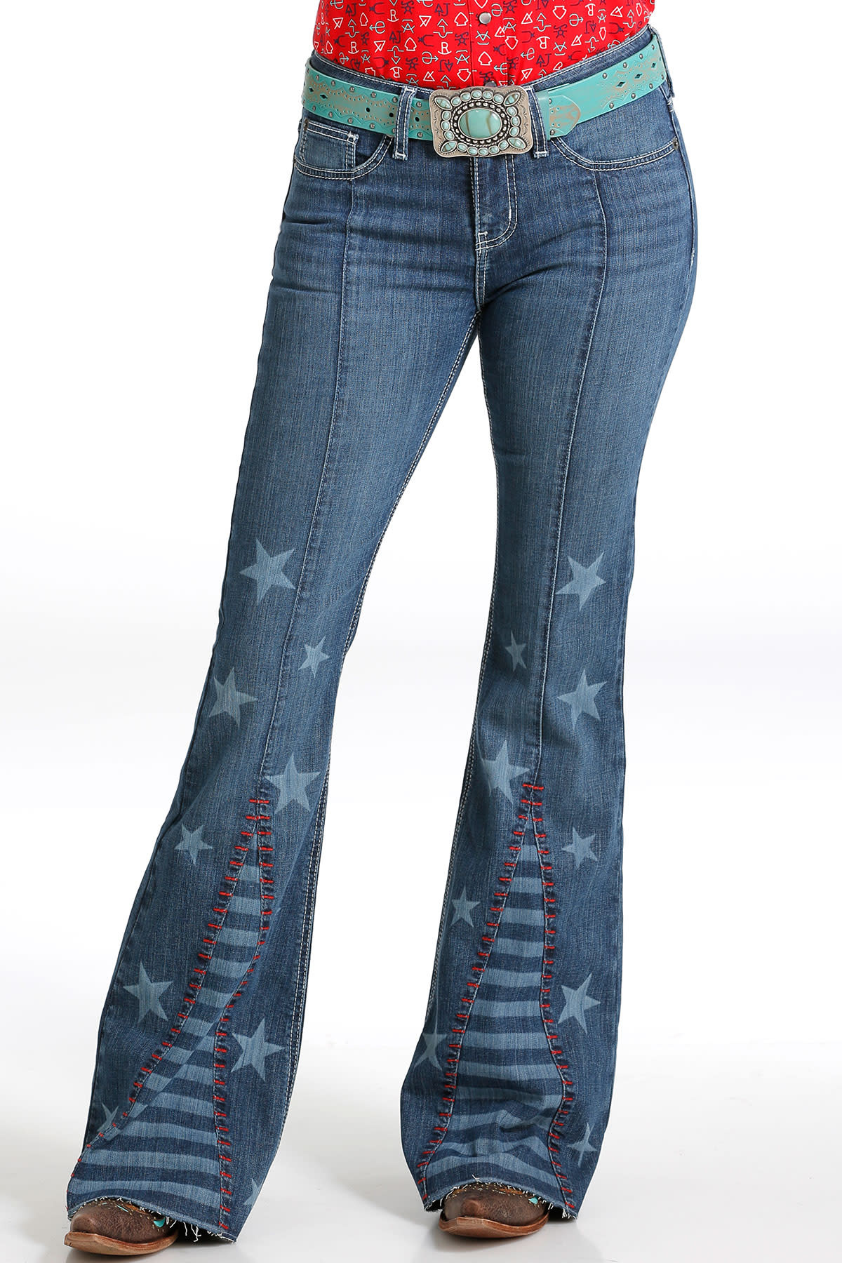 Cruel Denim Hannah Dark Wash Flag Super Flair - Cowpokes Western Shop