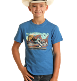 Kids Dale Brisby Royal Blue Graphic Short Sleeve T Shirt