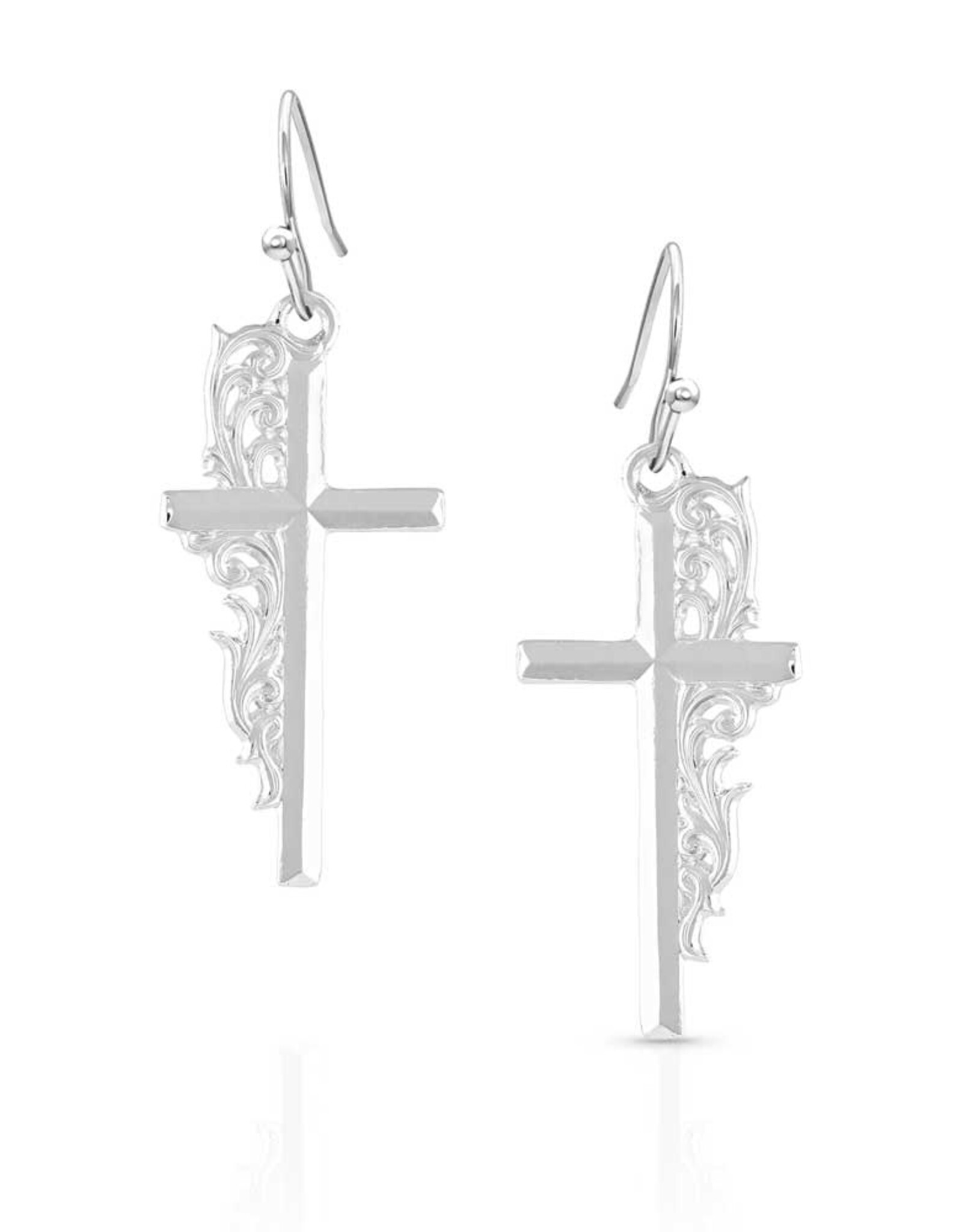 Montana Silversmiths Silver Filigree Faith Filled Cross Earring