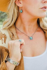 Montana Silversmiths Within Luck Turquoise Horseshoe Earrings