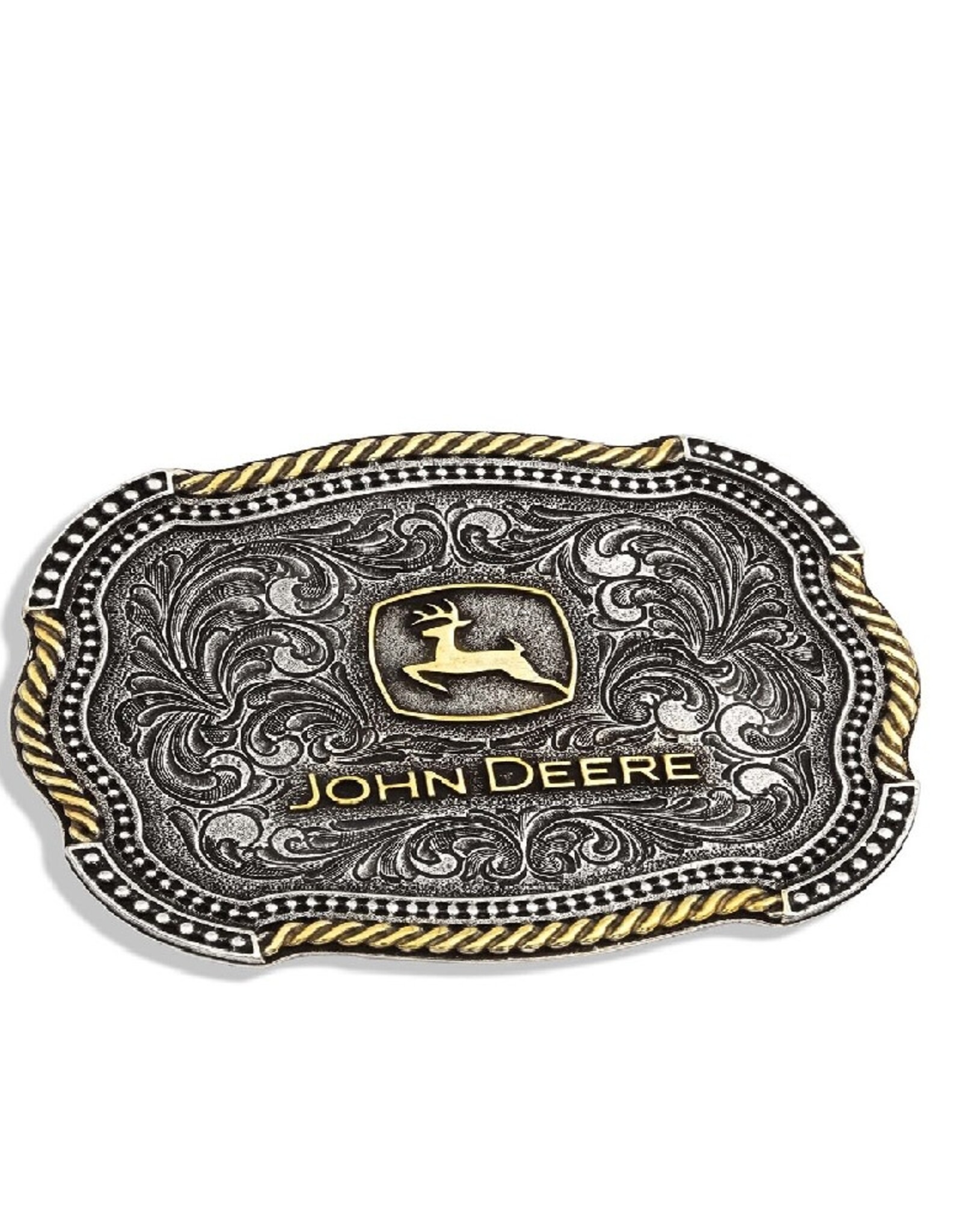 John Deere Scallop Rope Belt Buckle