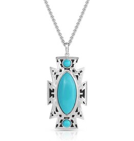 Montana Silversmiths Ocean Storm Aztec Turquoise Necklace