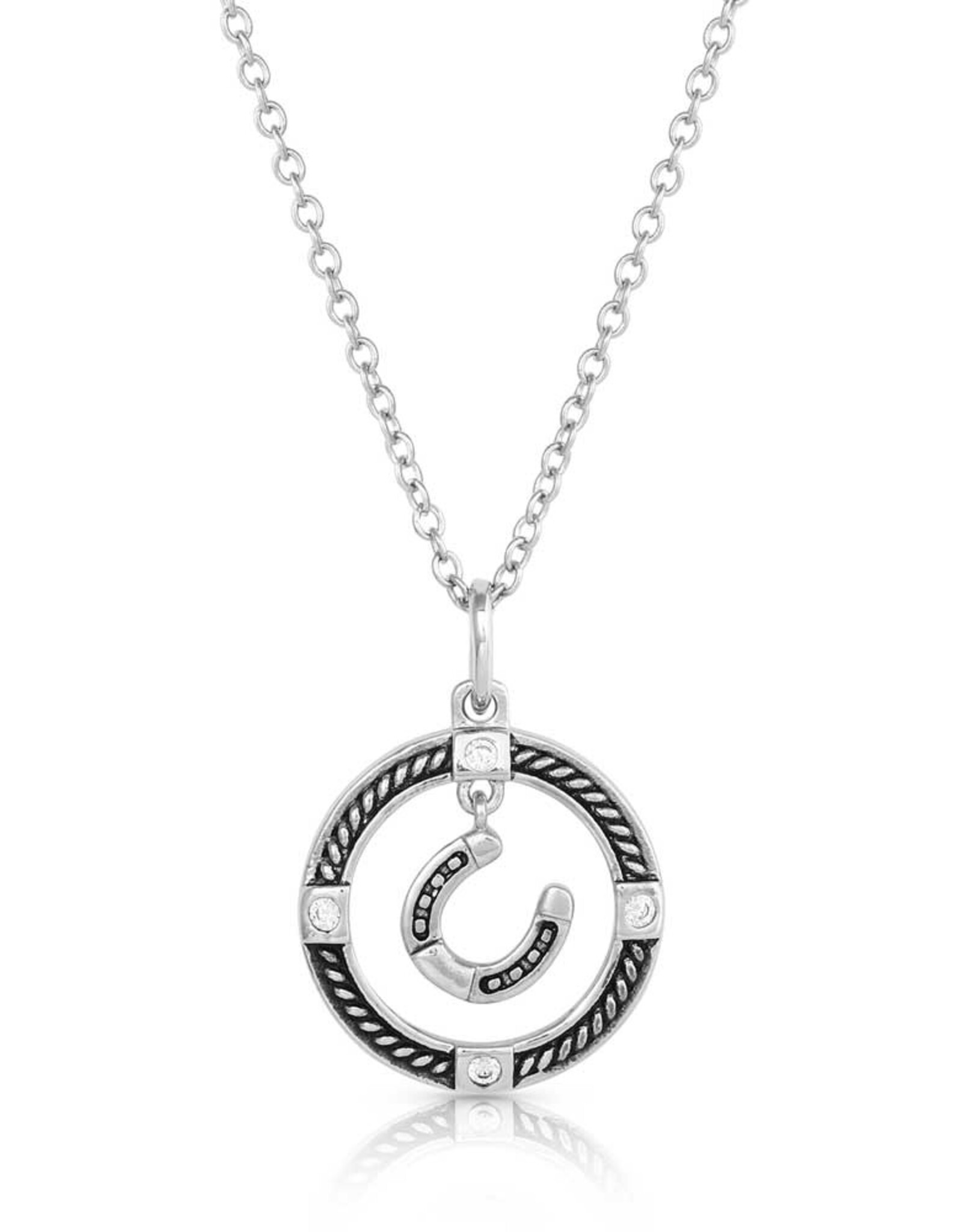 Montana Silversmiths Luck Of The Draw Horseshoe Necklace