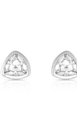 Montana Silversmiths Trillion Cubic Zirconia Solitaire 6.5mm Earring