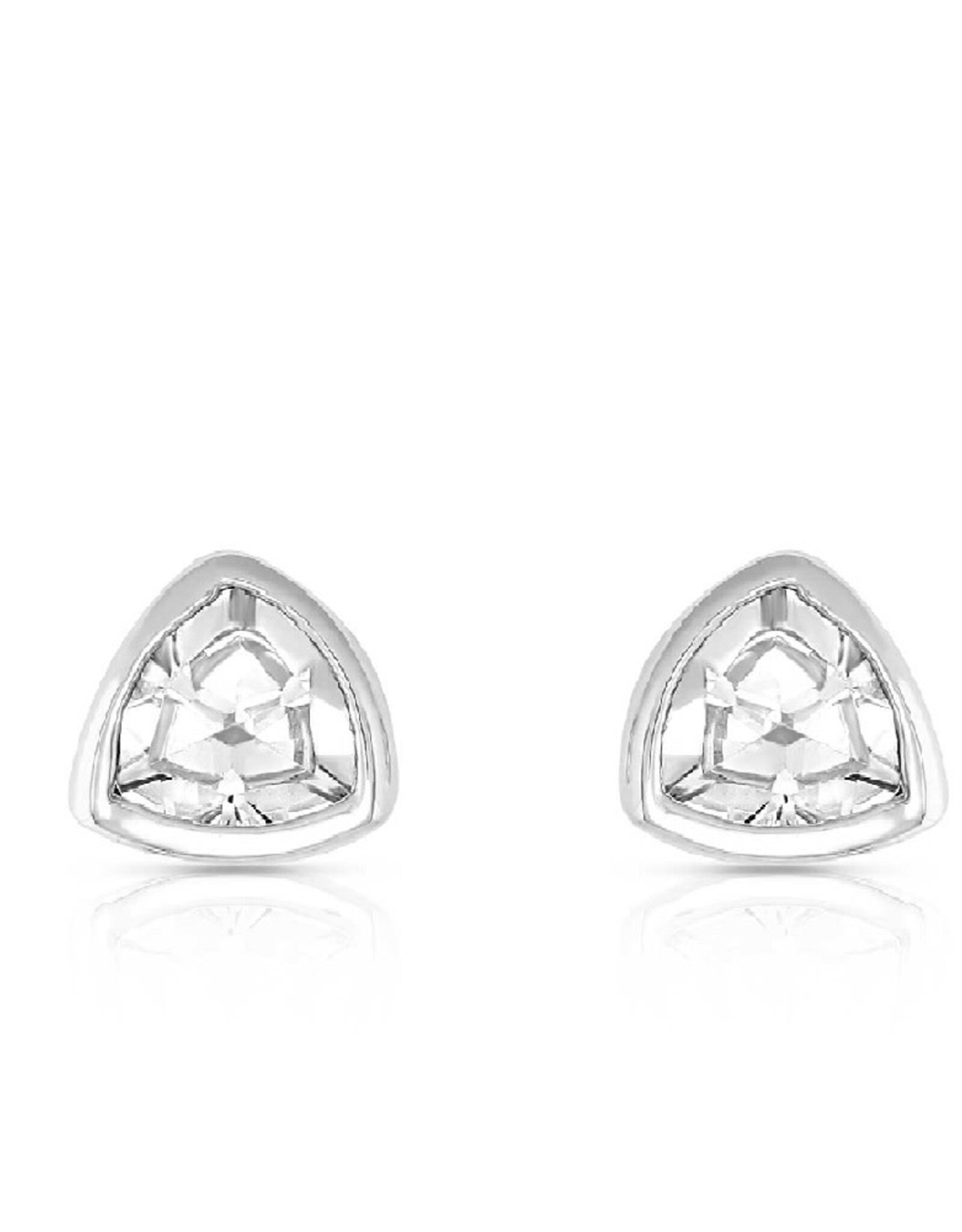 Montana Silversmiths Trillion Cubic Zirconia Solitaire 6.5mm Earring