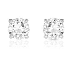 Montana Silversmiths 8mm Round Cubic Zirconia Solitaire Earring