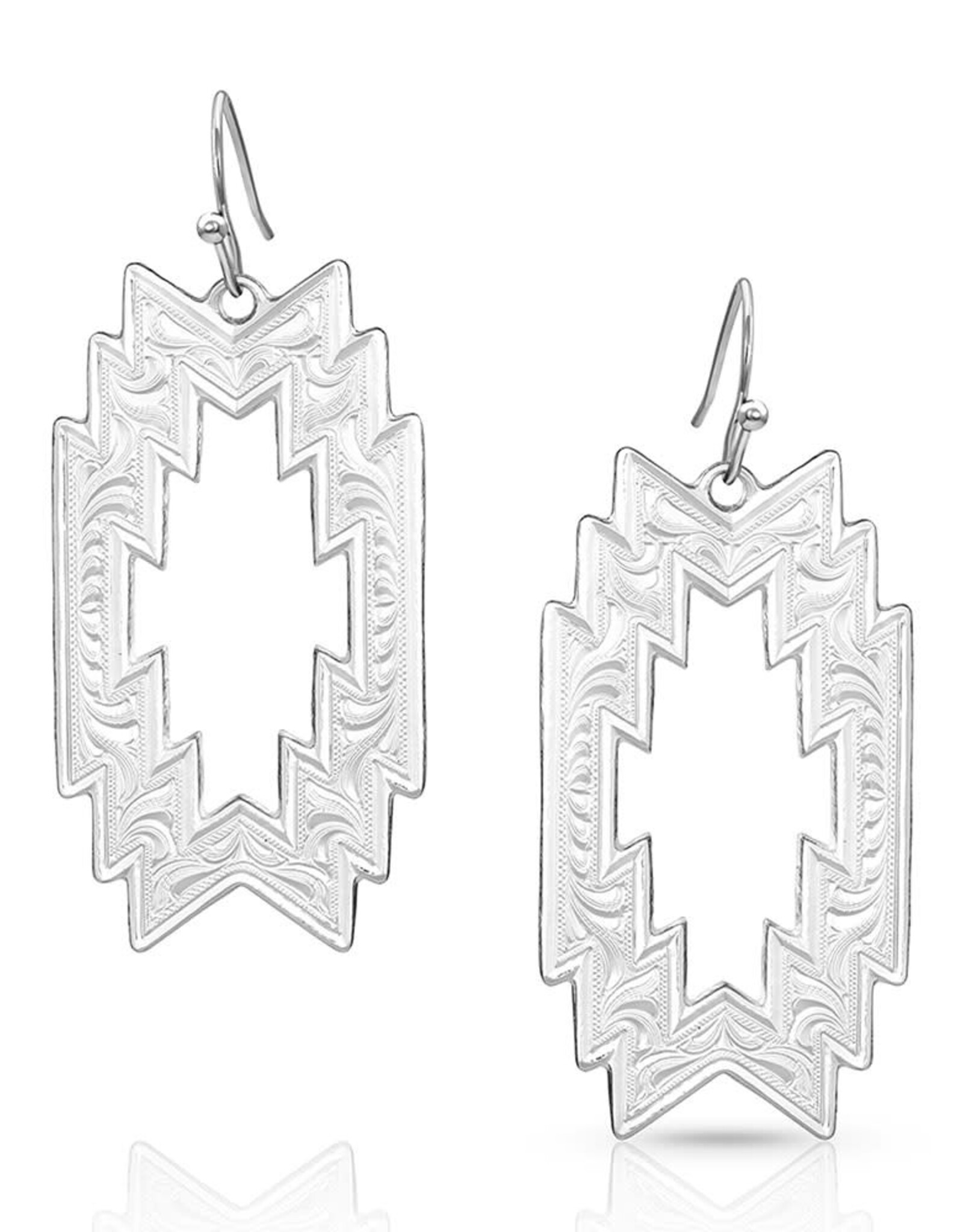 Montana Silversmiths Silver Thunderstorm Geometric Earrings