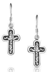 Montana Silversmiths Wrapped Filigree Cross Earrings