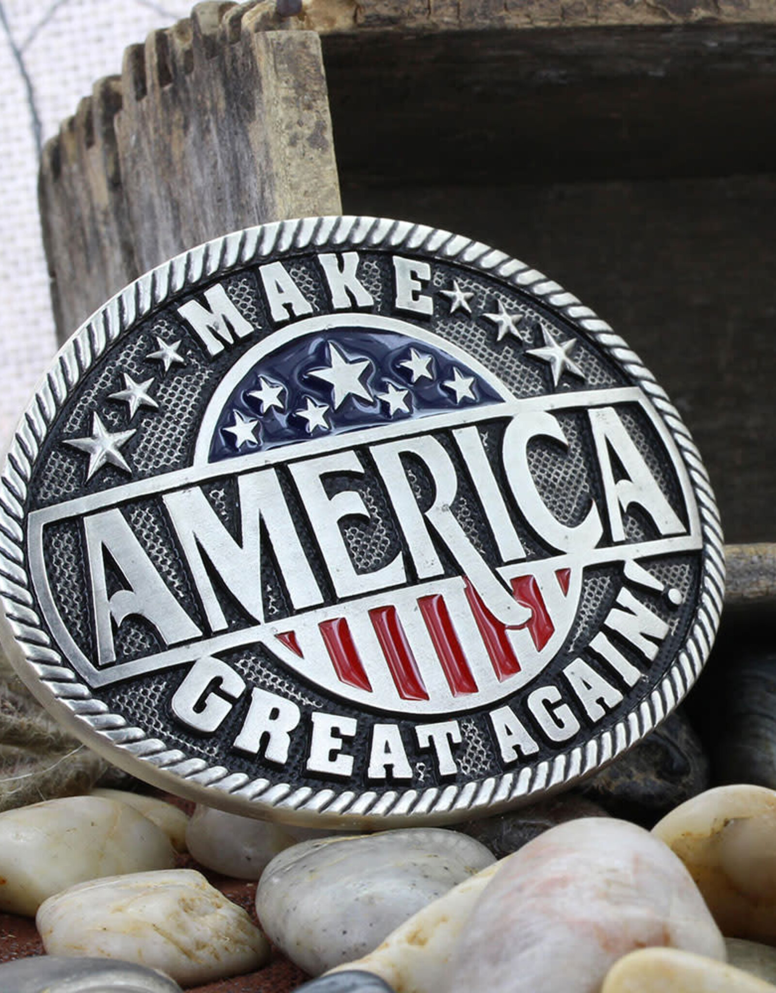 Montana  Silversmiths Make America Great Again Belt Buckle