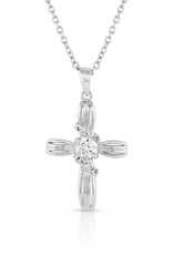 Montana Silversmiths Surrounded By Faith CZ Cross Necklace