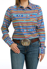 Cinch Womens Cinch Bright Serape Aztec Arena Flex Long Sleeve Button Western Shirt
