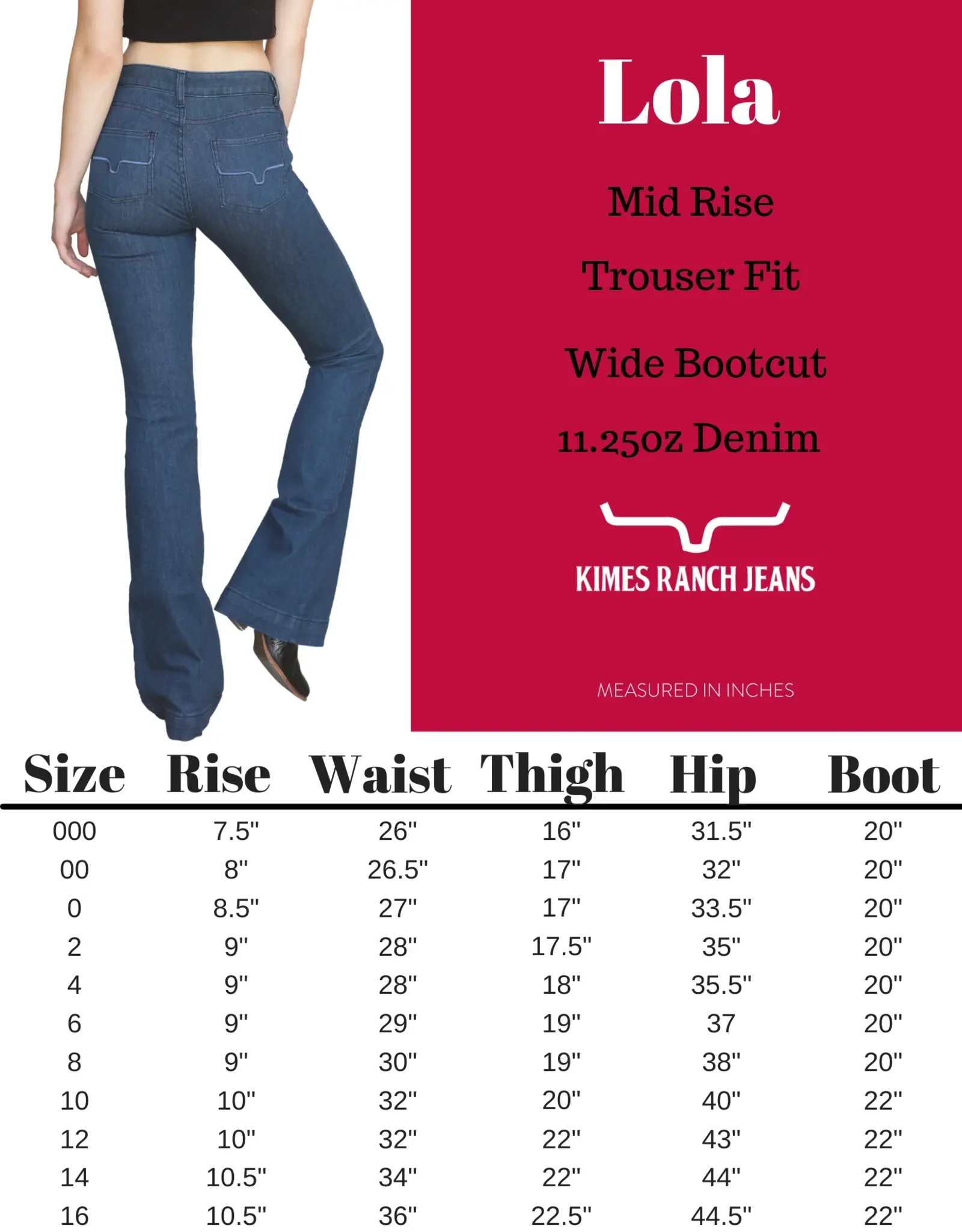 Womens Kimes Lola Dark Denim Trouser Jean