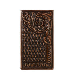 3D 3D Rodeo Wallet Brown Basket Weave Floral Design