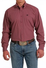 Cinch Mens Cinch Long Sleeve Fuchsia Black Classic Western Button Down Shirt