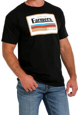 Cinch Mens Cinch Short Sleeve Black Support Local Farmers T Shirt