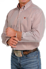 Cinch Mens Cinch Long Sleeve Brown Strip Tencel Classic Western Button Arena Shirt