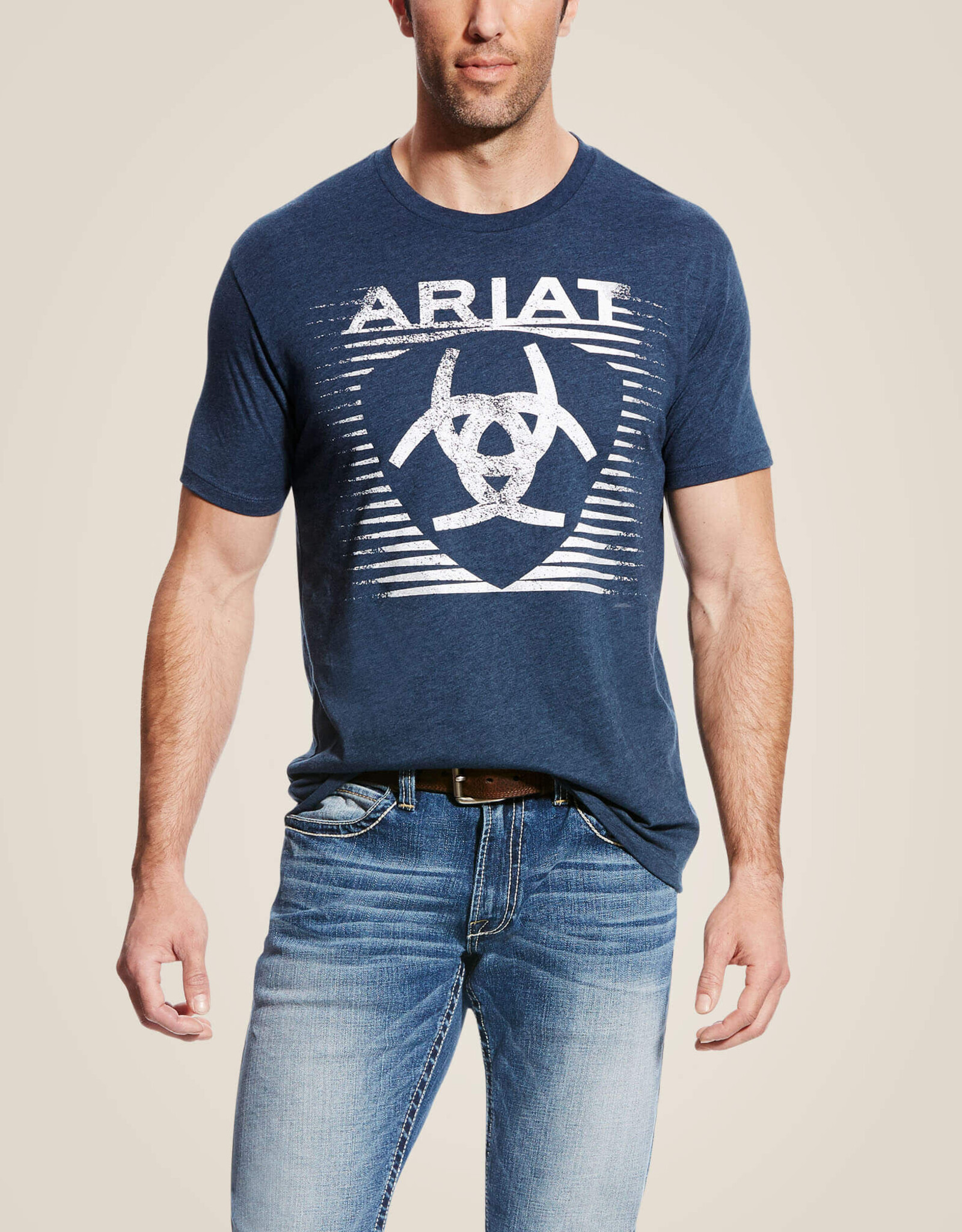 Ariat Ariat Mens Heather Navy Shade Logo T-Shirt