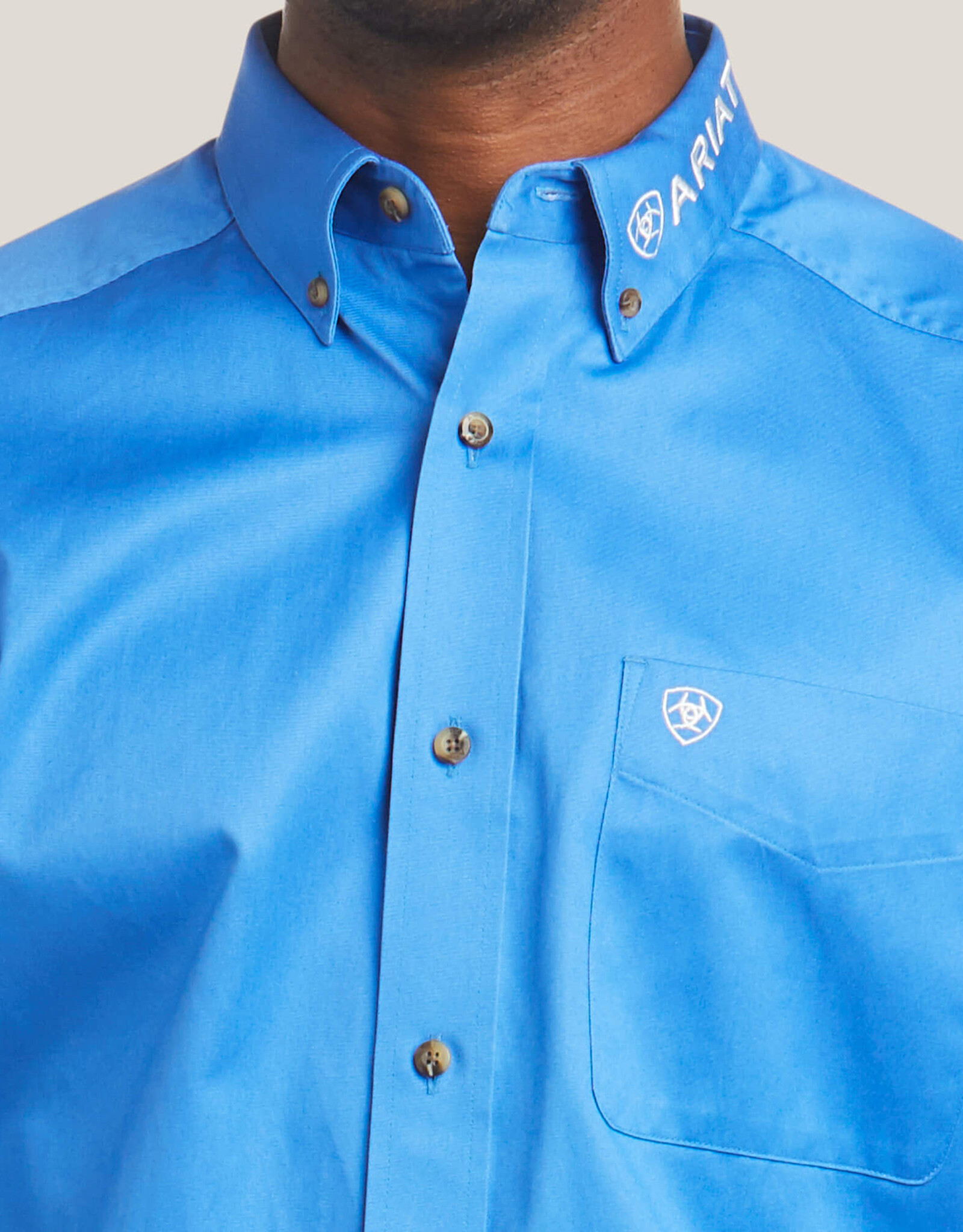 Ariat Ariat Mens Team Logo Sea Scape Long Sleeve Button Shirt