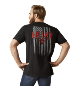 Ariat Ariat Mens Black Land Of The Free Logo T-Shirt