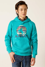 Ariat Boys  Ariat Bucking Horse Tile Blue Hooded Sweatshirt