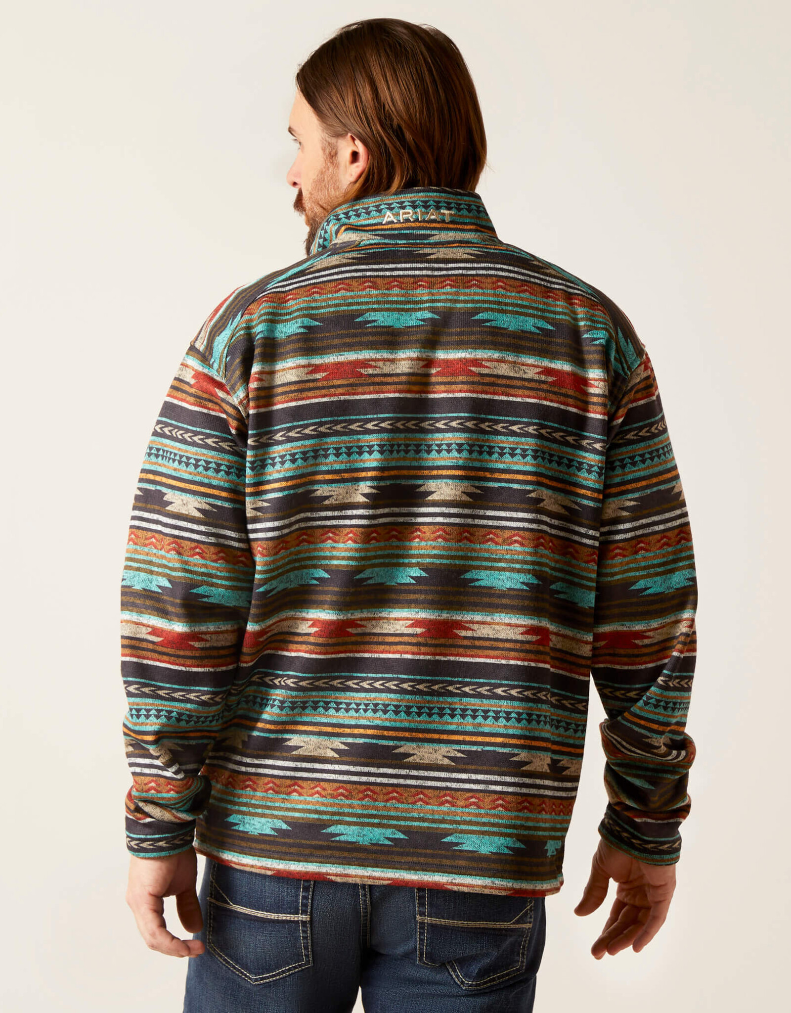 Ariat Ariat Mens Coldwell Bay Serape Quarter Zip Sweater Pullover