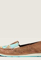 Ariat Ariat Womens Copper Metallic Turquoise Bucking Horse Cruiser Western Shoe