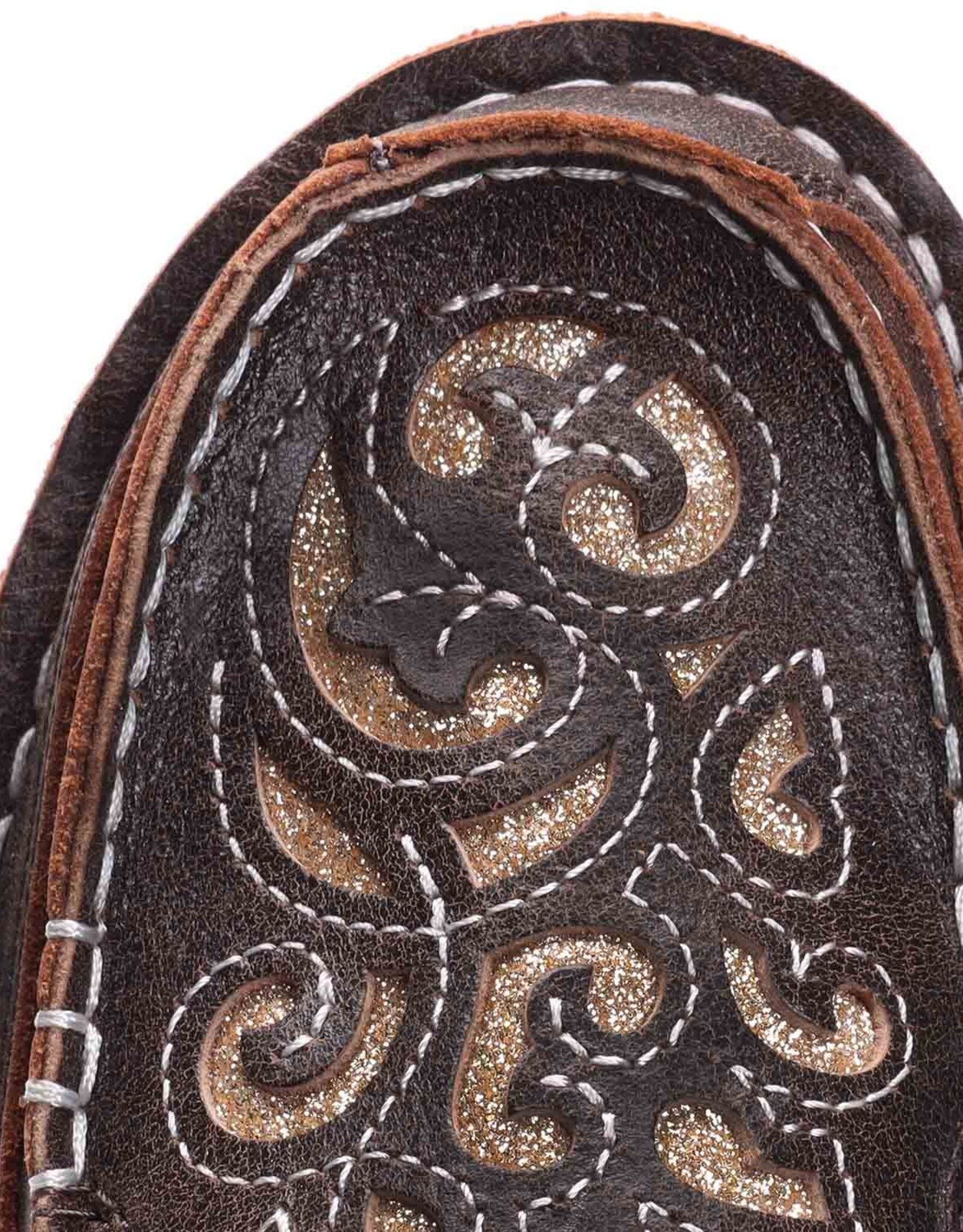 Ariat Ariat Womens Brown Copper Glitter Inlay Cruiser Slip On Shoe