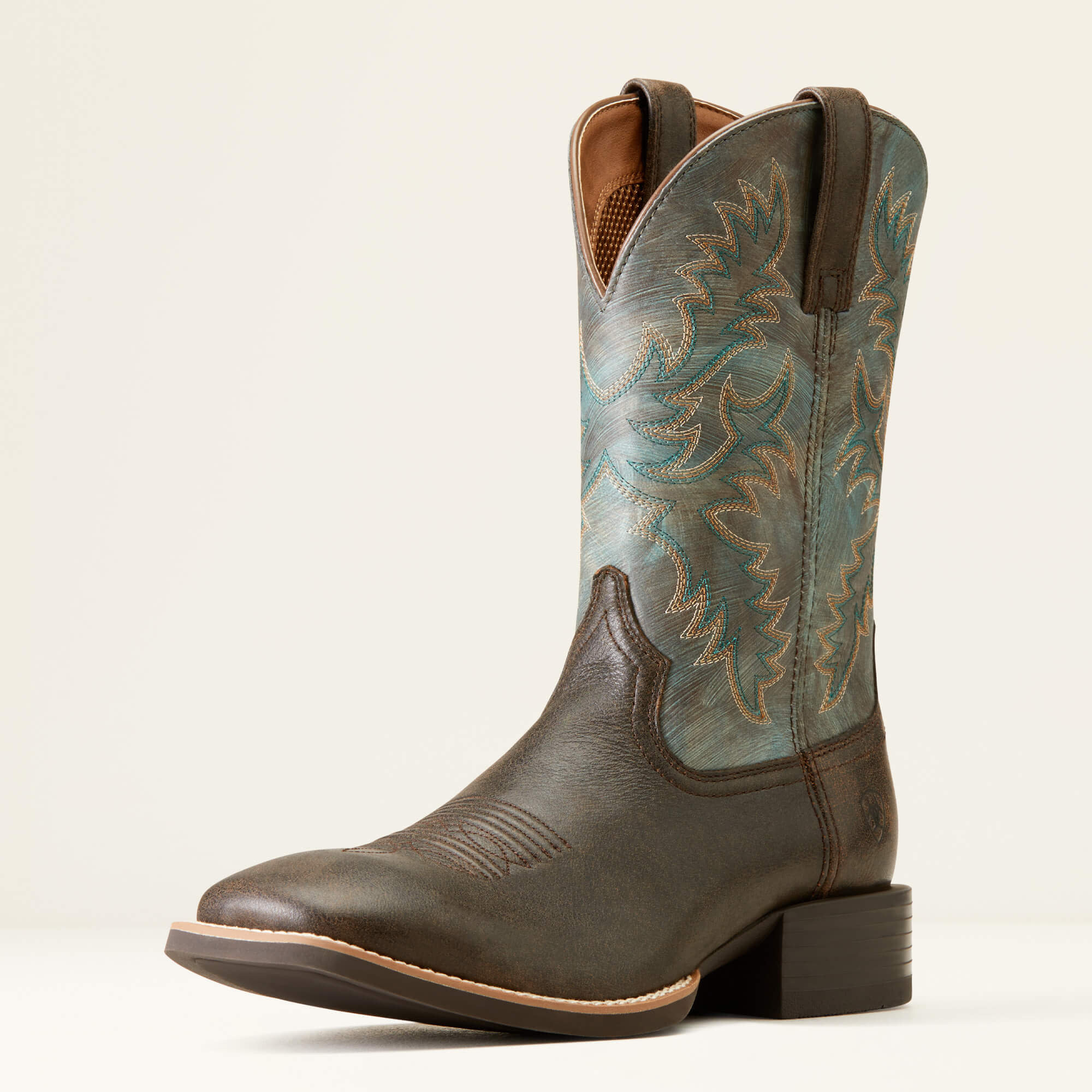 Ariat Western Boots Square Toe Brown Blue Size 11 Ariat Men main image 4