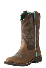 Ariat Womens Ariat Round Toe Distressed Delilah Cowboy Boot