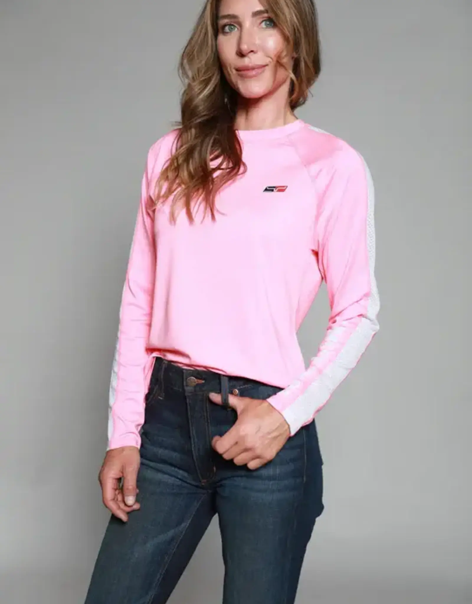 Womens Kimes K1 Performance Tech Pink Long Sleeve Shirt