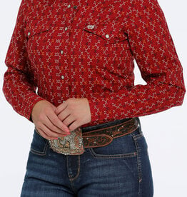 Cinch Womens Cinch Multi Color Stitch Print Snap Western Shirt