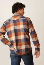 Ariat Ariat Mens Haider Mahogany Retro Snap Flannel Long Sleeve Shirt